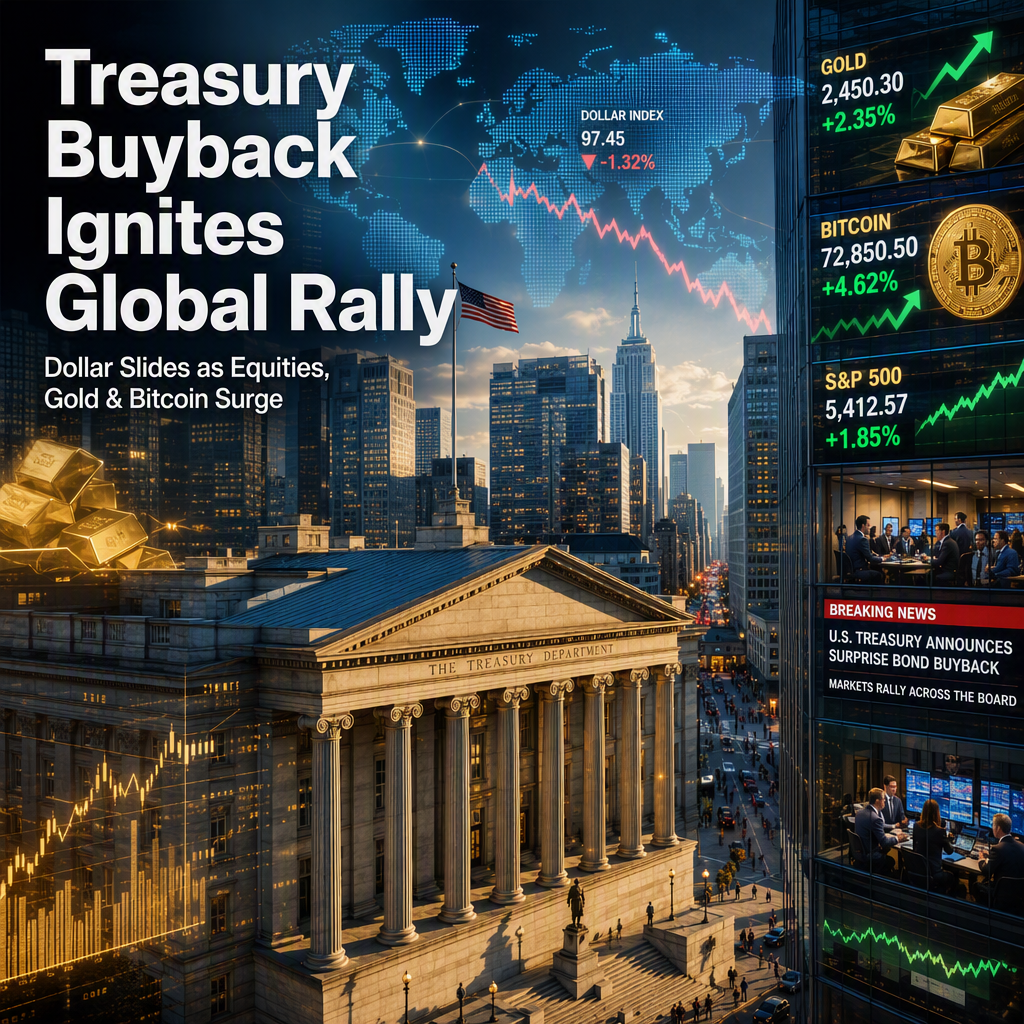 U.S. Treasury's Surprise Bond Buyback Sparks Broad Market Rally, Dollar Hits Three-Month Low