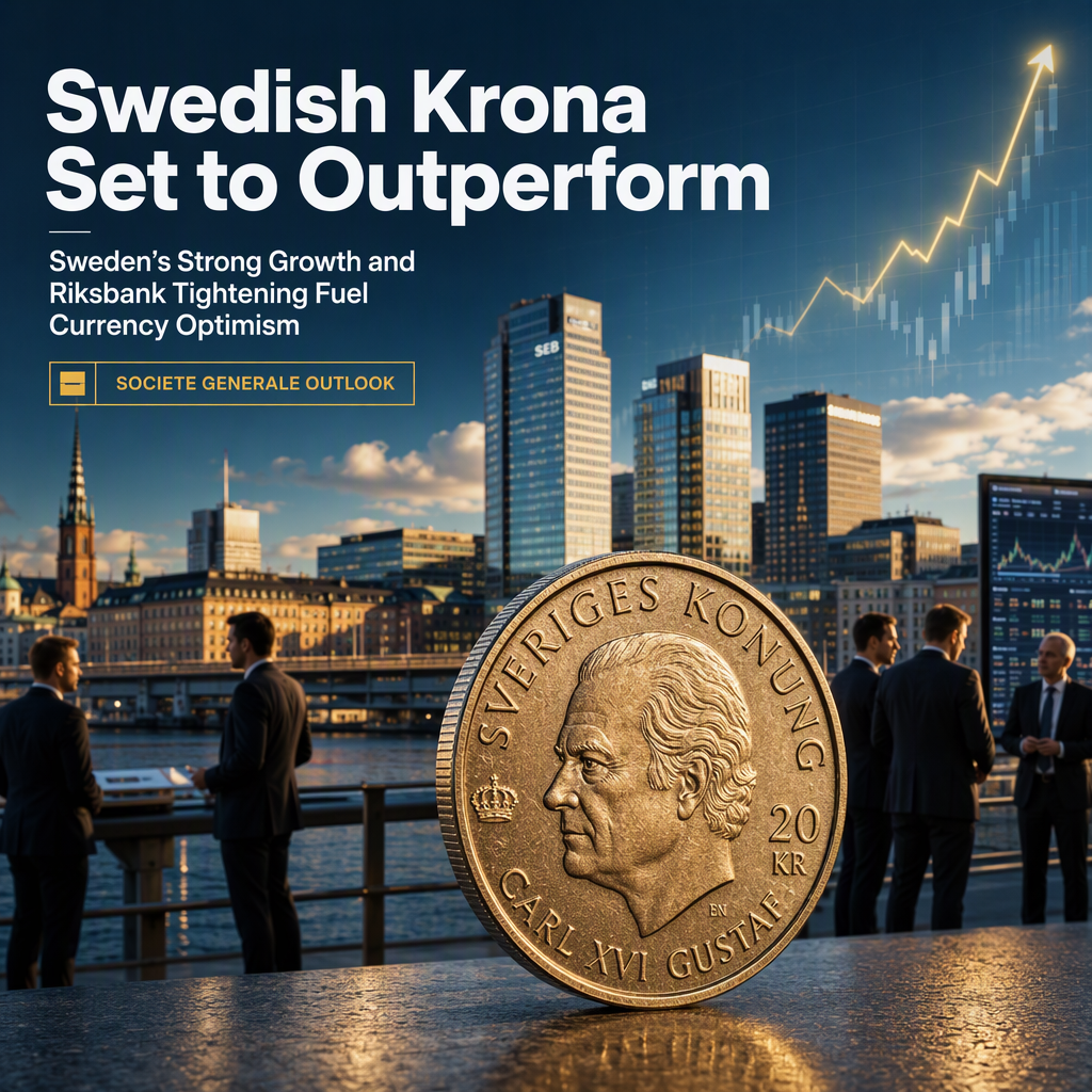 Swedish Krona Poised for Gains on Strong Growth and Riksbank Tightening Prospects, Says Societe Generale