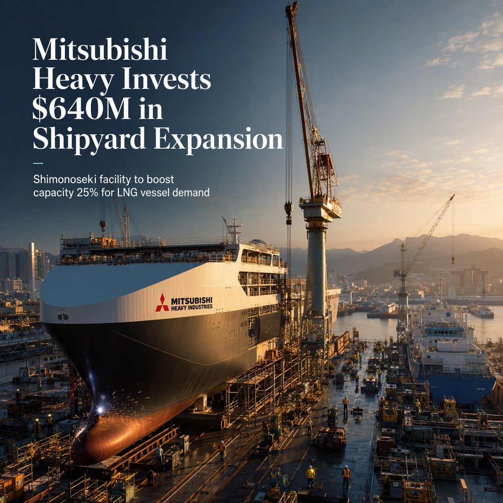Mitsubishi Heavy Industries Announces $640 Million Expansion of Shimonoseki Shipyard to Meet Global Demand