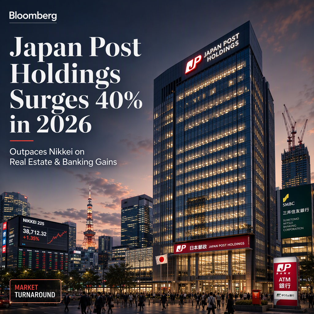 Japan Post Holdings Shares Surge 40% in 2026, Outpacing Nikkei on Real Estate and Banking Gains