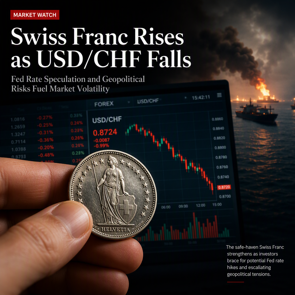 Swiss Franc Strengthens as USD/CHF Slides Amid Fed Rate Hike Speculation and Geopolitical Tensions