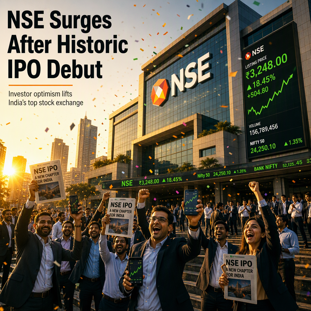 National Stock Exchange of India Surges After Completing Country’s Second-Largest IPO