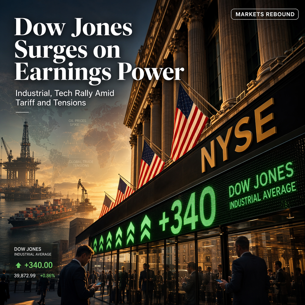 Dow Jones Rebounds on Strong Earnings Amid Tariff Escalation and Geopolitical Tensions