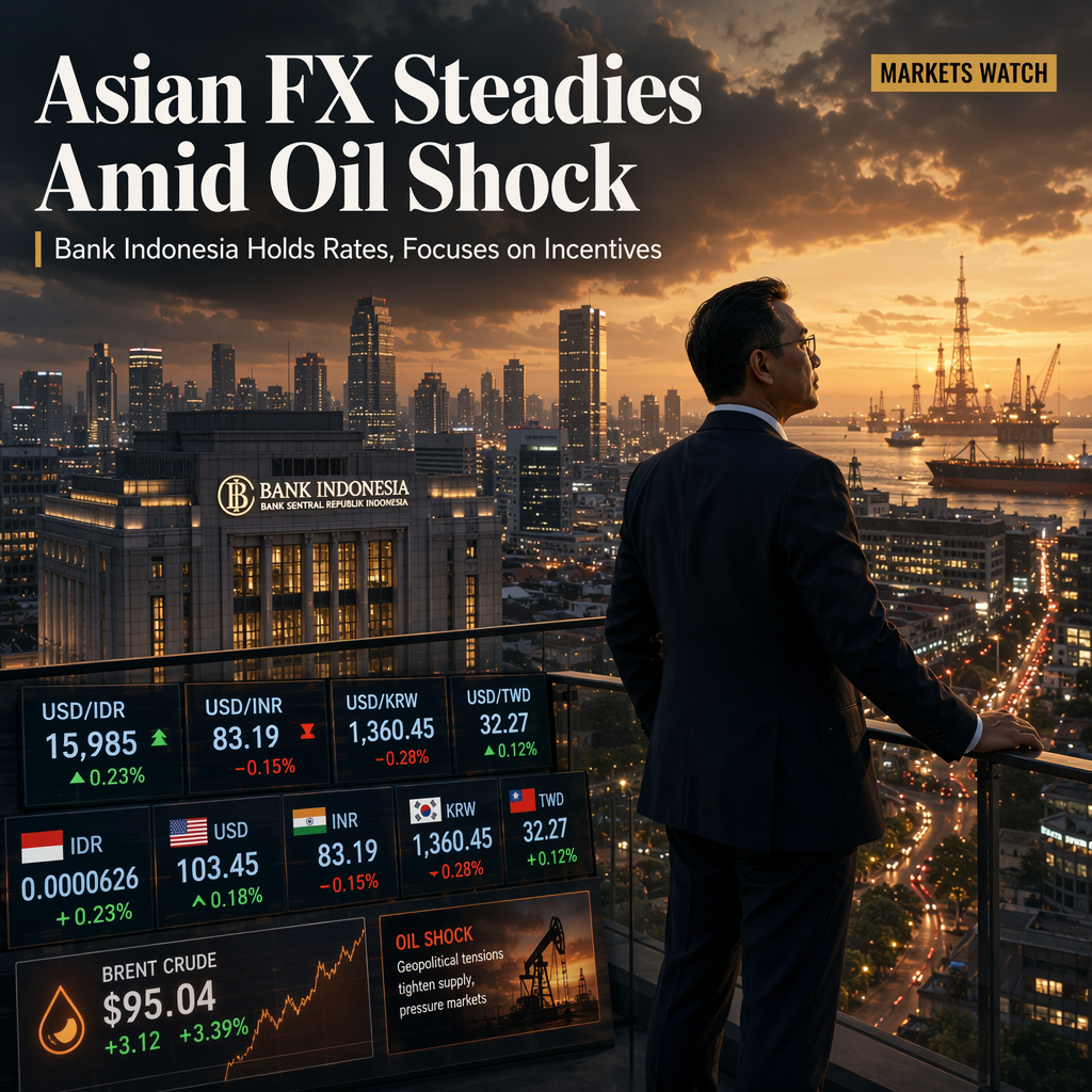 Asian FX Faces Manageable Oil Shock as Bank Indonesia Holds Rates, Opts for Incentives