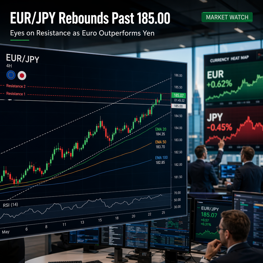 EUR/JPY Rebounds Above 185.00, Tests Key Technical Resistance Levels
