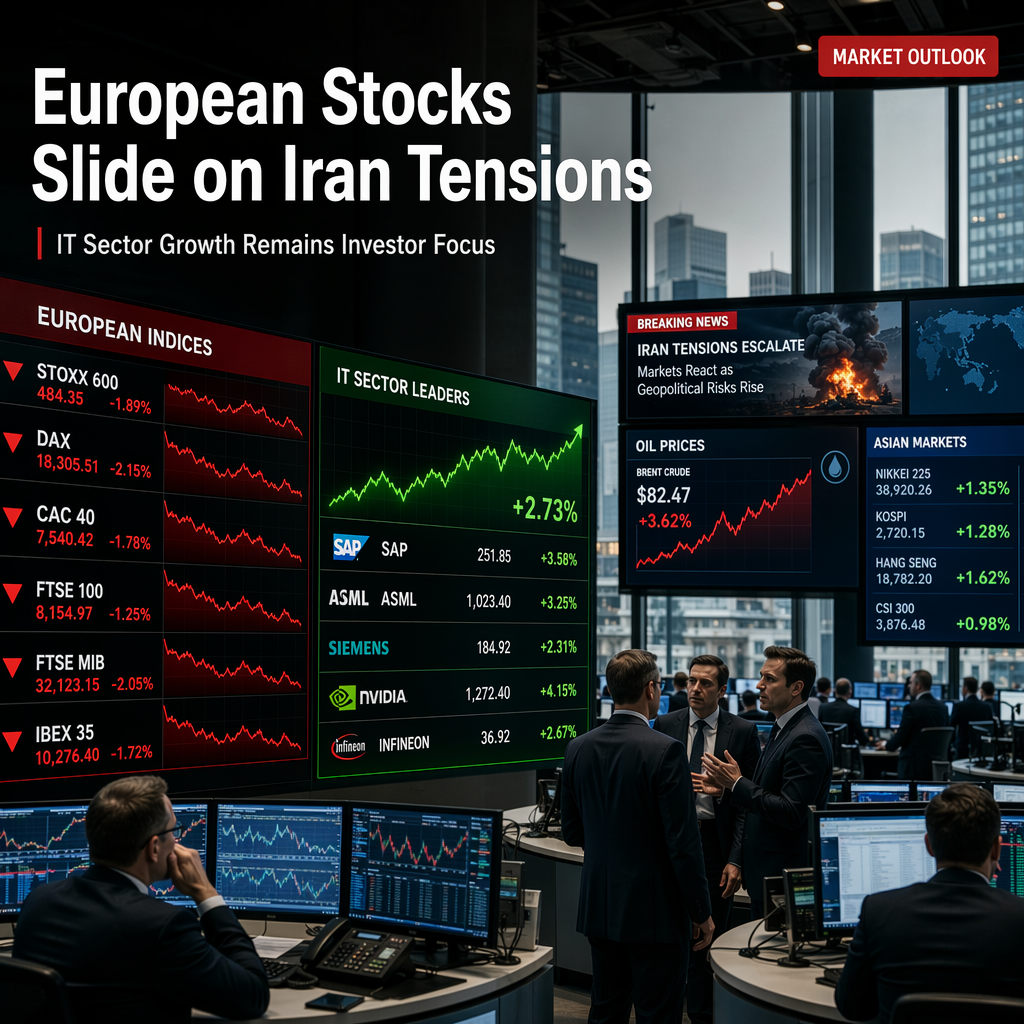 European Equities Fall Amid Iran Concerns, But IT Sector Growth Remains a Focus