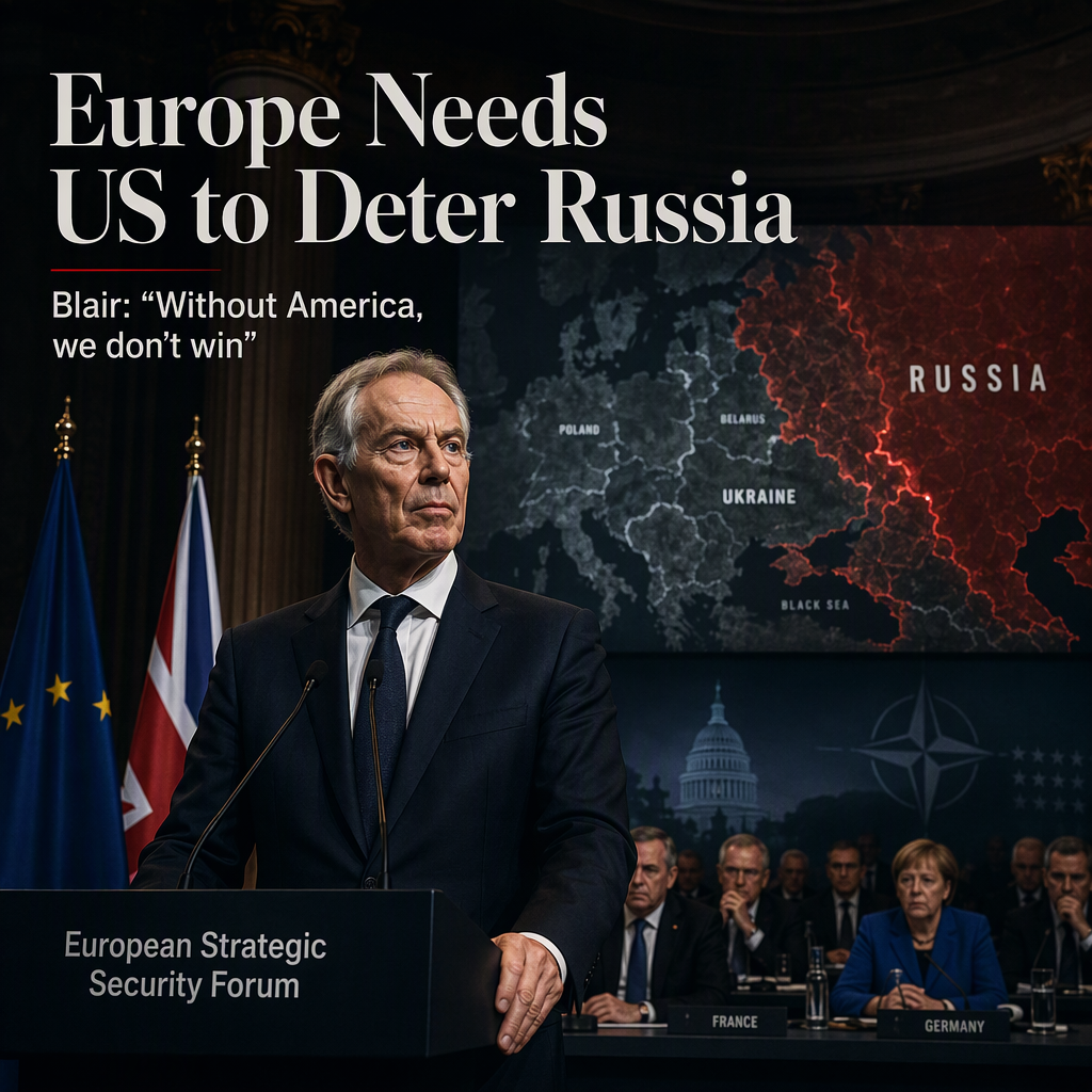 Tony Blair Warns Europe: Victory Against Russia Unlikely Without US Support