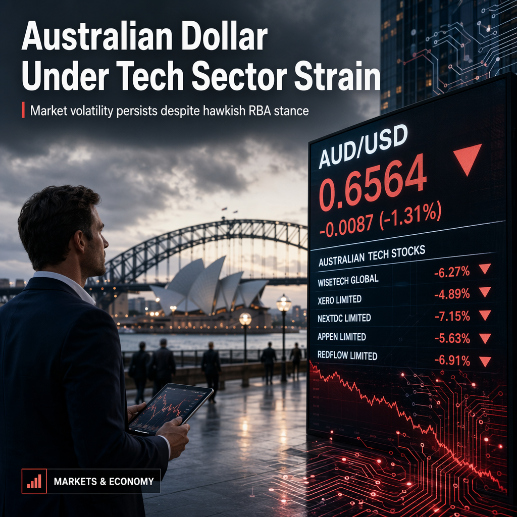 Australian Dollar Faces Near-Term Pressure Amid Tech Sell-Off Despite Hawkish RBA Tone