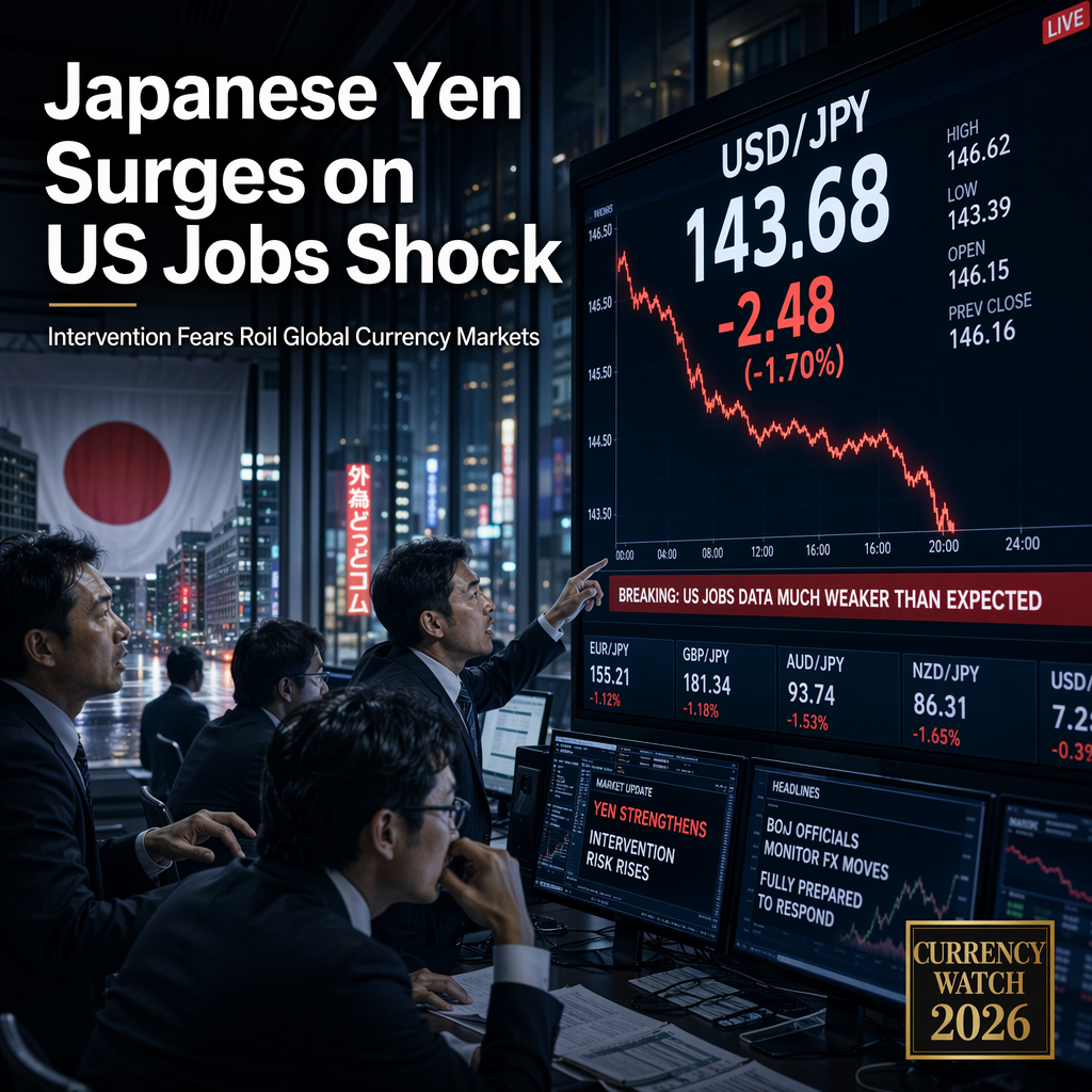Japanese Yen Surges as Weak US Jobs Data and Intervention Fears Roil Currency Markets