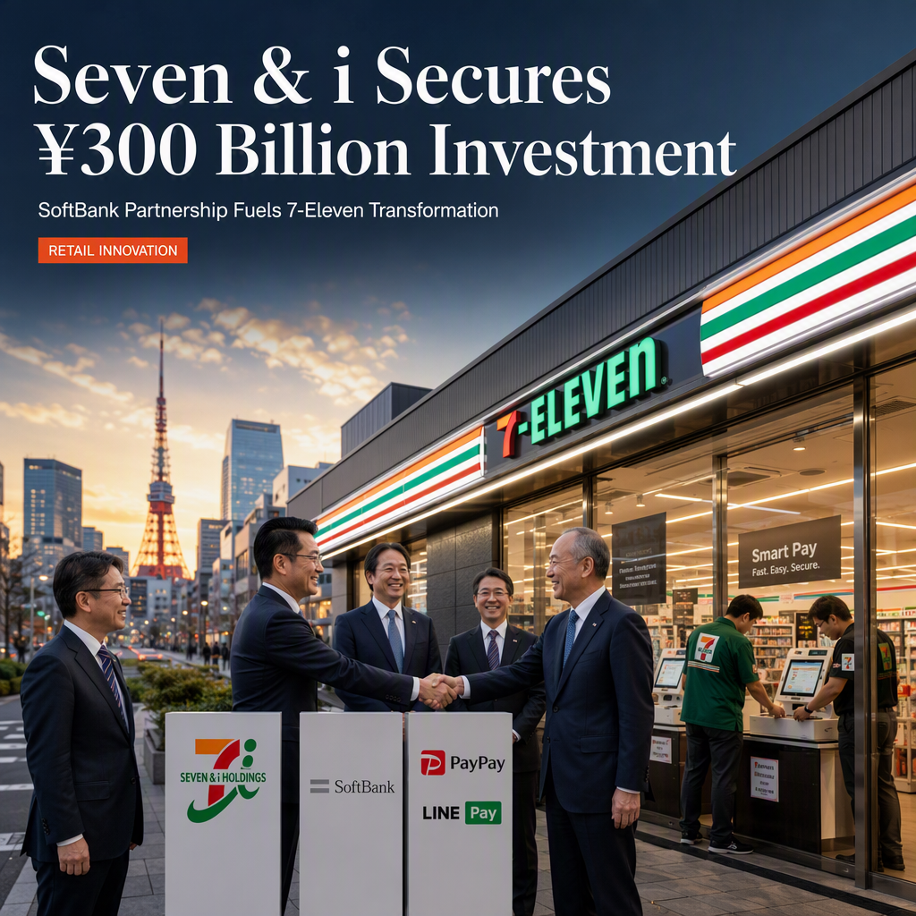 Seven & i Holdings Secures ¥300 Billion Investment from SoftBank and Partners to Revamp 7-Eleven Stores