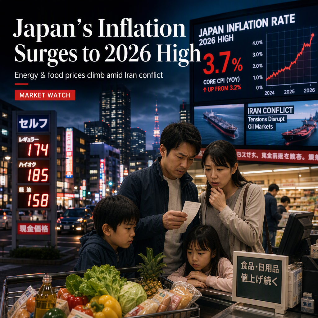 Japan's Inflation Hits 2026 High Amid Rising Energy Costs and Iran Conflict