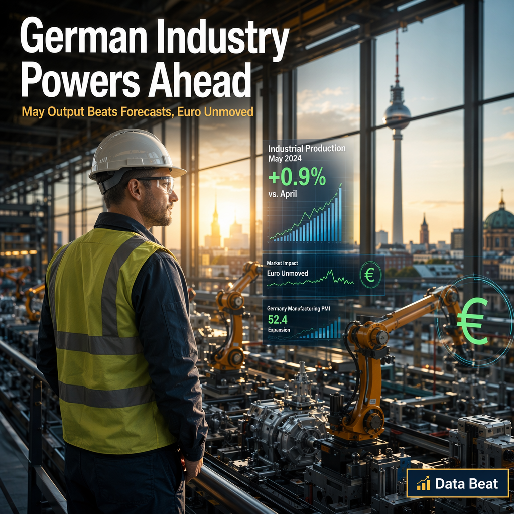 Germany's Industrial Production Surges 0.9% in May, Beating Expectations