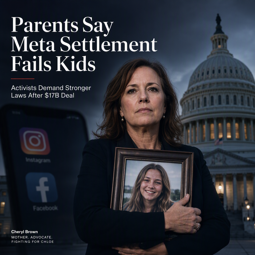 Parent Activists Criticize Meta's $17 Billion Settlement as Insufficient, Urge Congressional Action