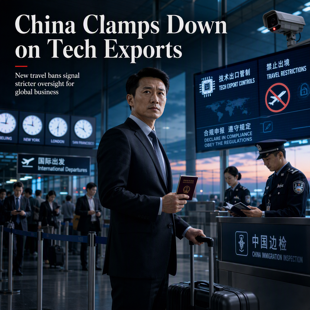 China Tightens Tech Export Controls, Restricts Overseas Travel for Violators