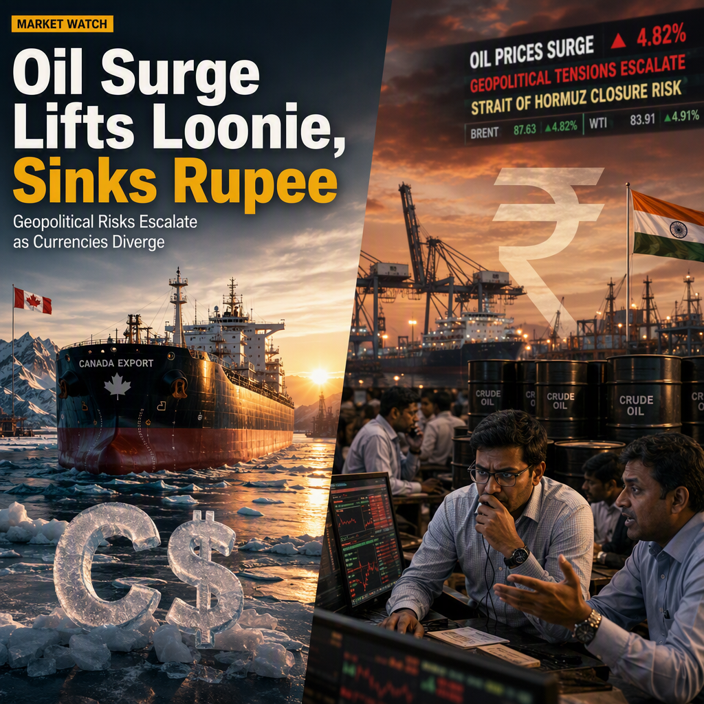 Rising Oil Prices Boost Canadian Dollar, Weigh on Indian Rupee as Geopolitical Risks Escalate