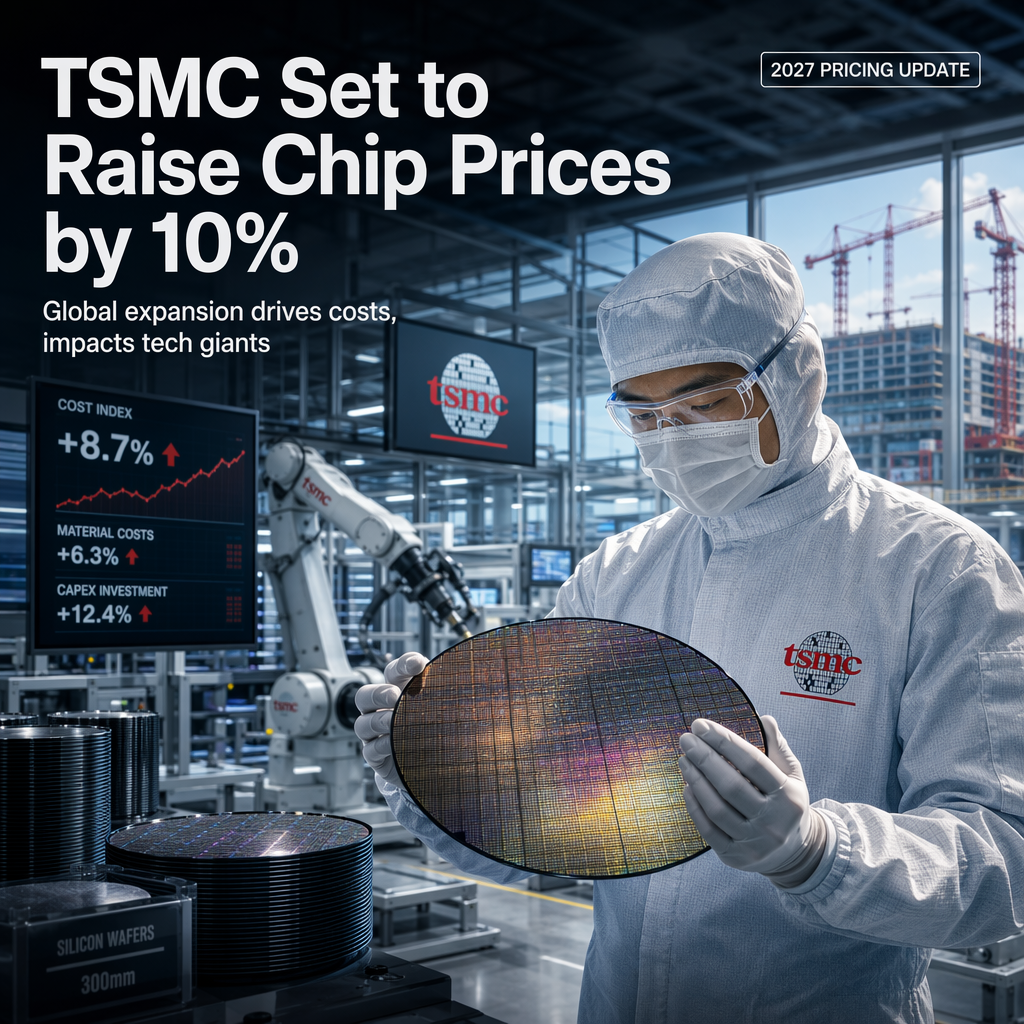 TSMC to Raise Chipmaking Prices by Up to 10% in 2027 Amid Rising Costs