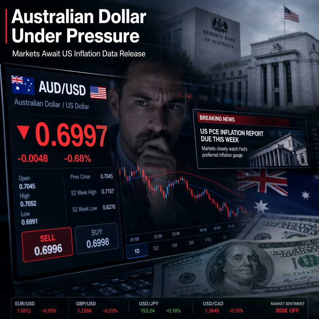 Australian Dollar Slips Near 0.7000 as Markets Await US PCE Inflation Data