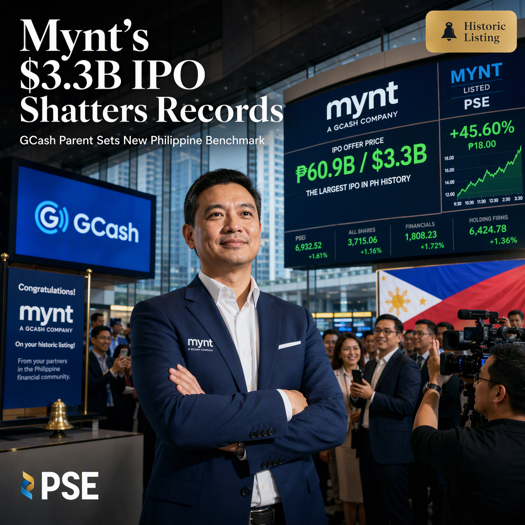 GCash Parent Mynt Sets Record-Breaking $3.3 Billion Philippine IPO