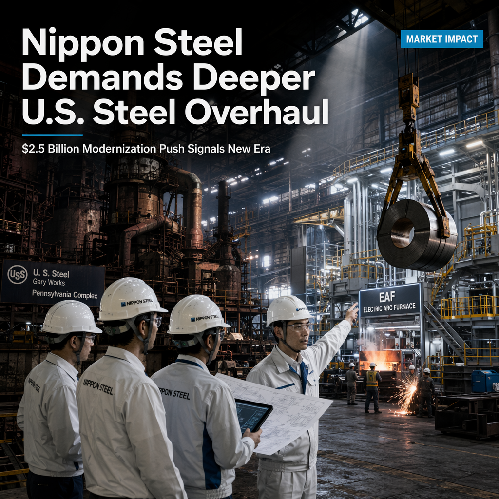 Nippon Steel Pushes Deeper Reforms at U.S. Steel Amid $2.5 Billion Modernization Drive