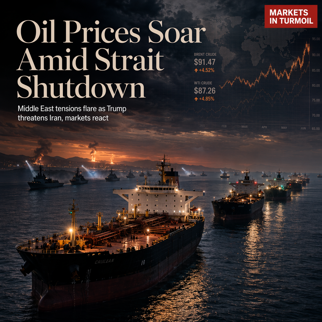 Oil Prices Surge as Strait of Hormuz Closure and Trump’s Threats Heighten Middle East Tensions