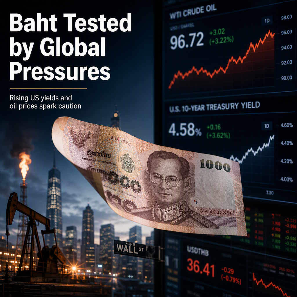 Thai Baht Faces Headwinds Amid Rising US Yields and Elevated Oil Prices