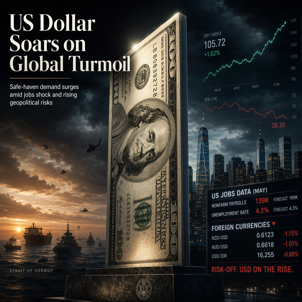 US Dollar Surges to Multi-Year Highs Amid Geopolitical Tensions and Weak US Jobs Data