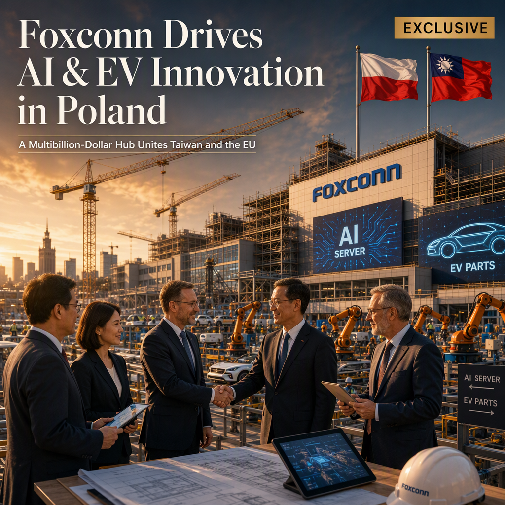 Foxconn to Lead Multibillion-Dollar AI and EV Hub Development in Poland