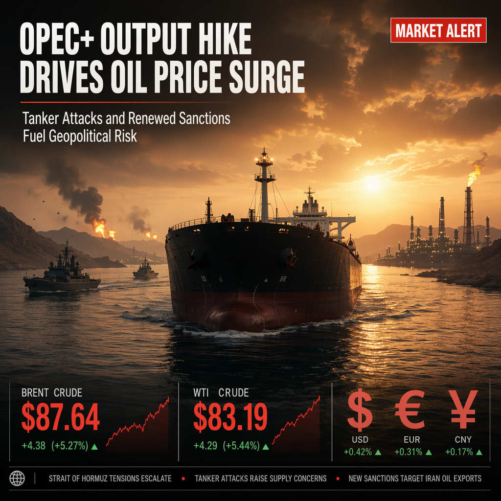 Oil Prices Surge as OPEC+ Hikes Output Amid Hormuz Tanker Attacks and Renewed Sanctions