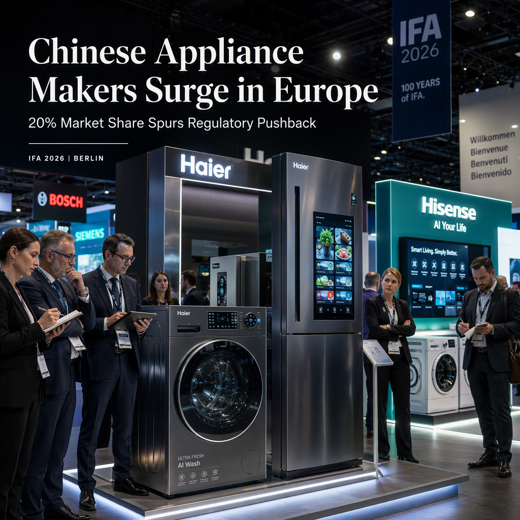 Chinese Appliance Makers Gain 20% European Market Share Amid Regulatory Scrutiny