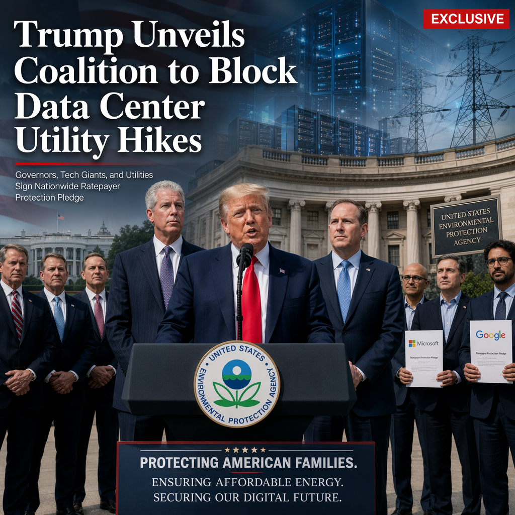 Trump Launches Coalition to Shield Americans from Rising Data Center Utility Costs