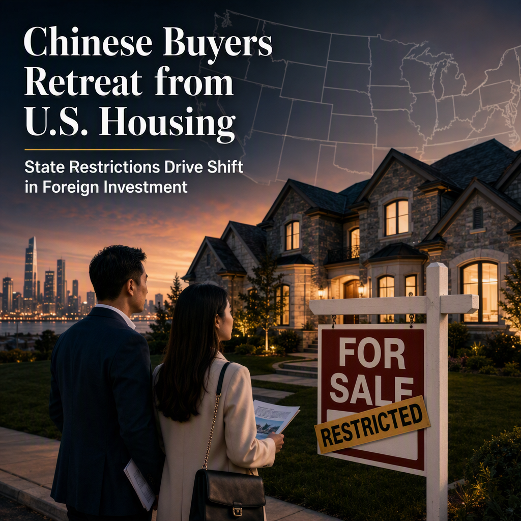 Chinese Buyers Retreat from U.S. Housing Market Amid State-Level Restrictions