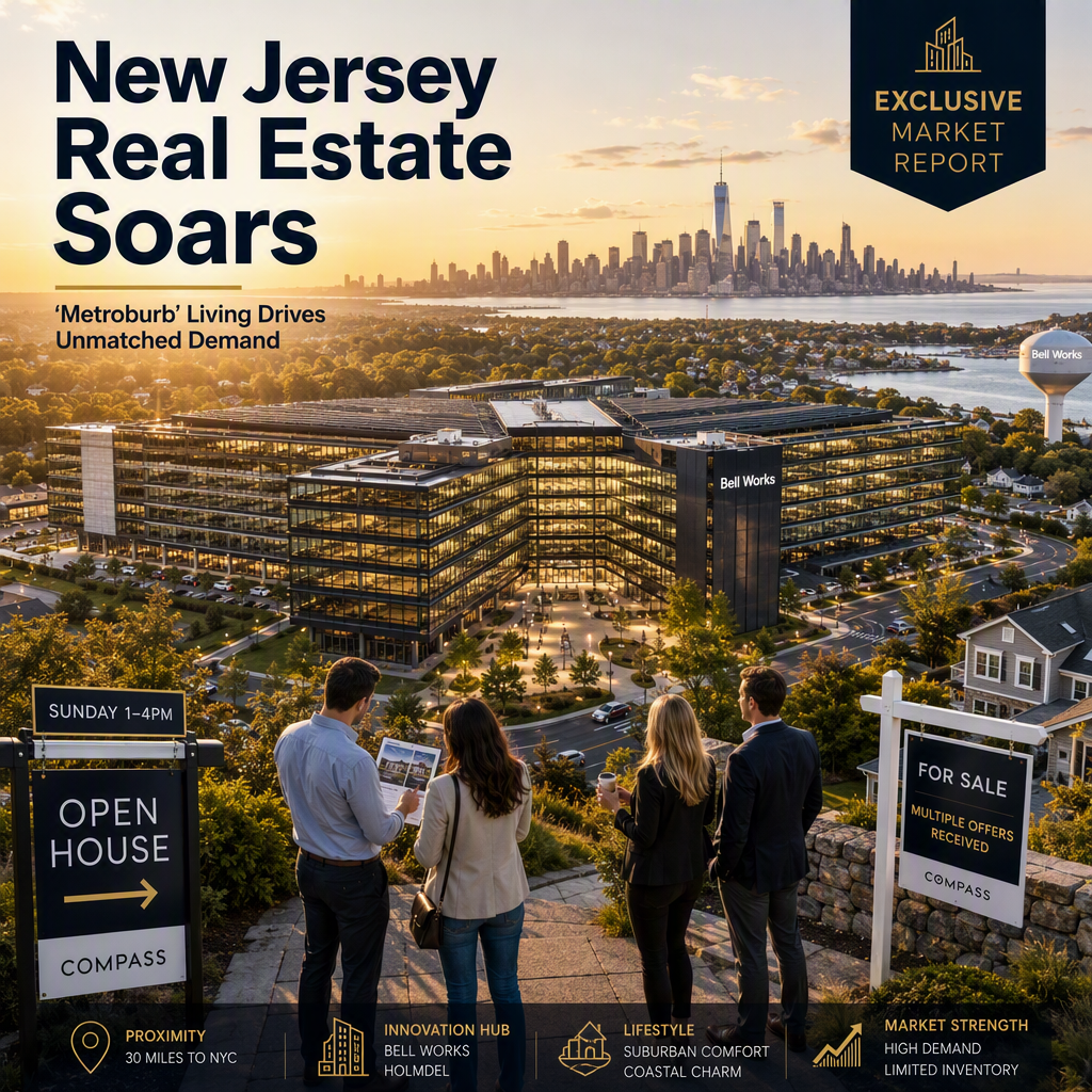 New Jersey Real Estate Surges Amid High Demand and Unique 'Metroburb' Appeal