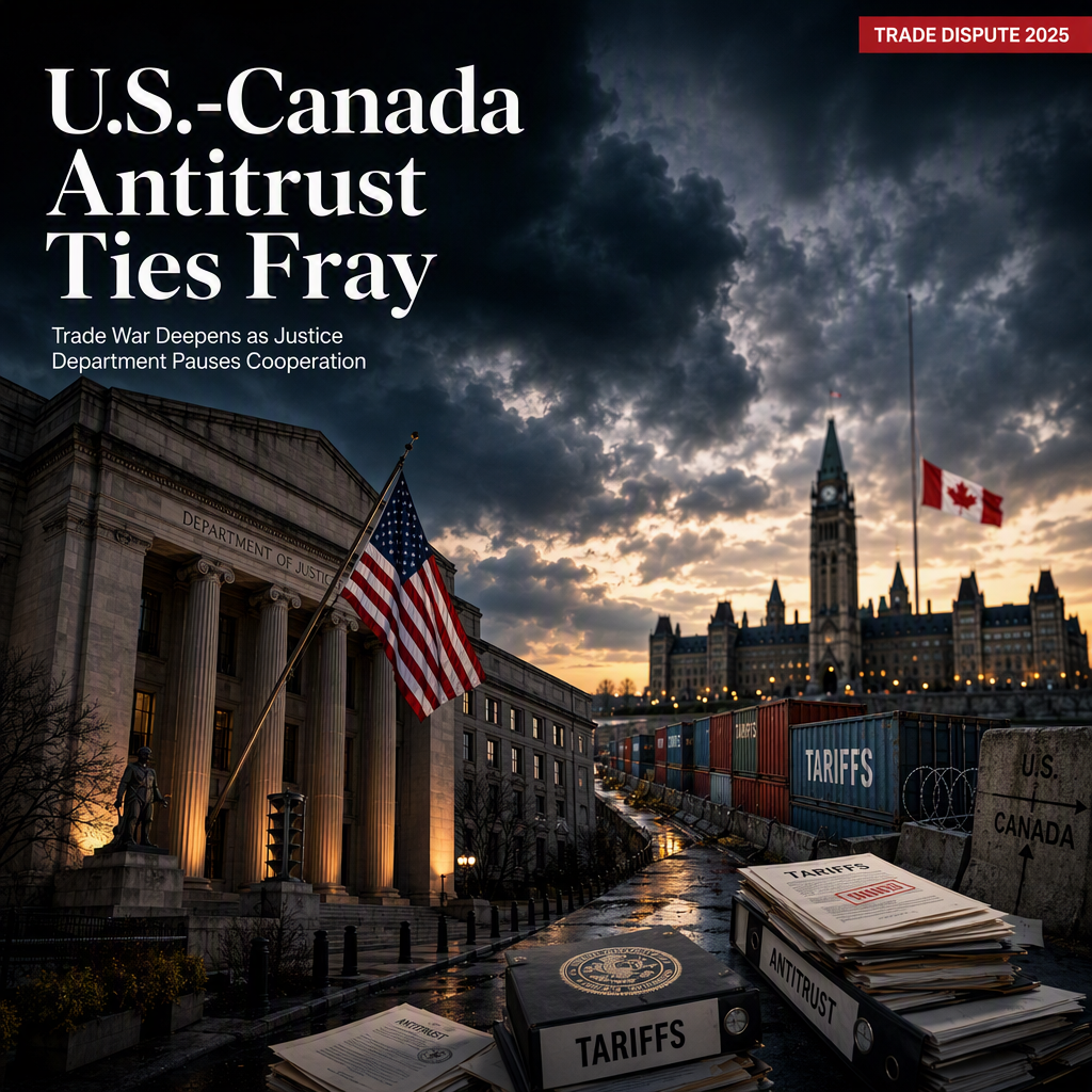 U.S. DOJ Pauses Antitrust Cooperation with Canada Amid Escalating Trade Dispute