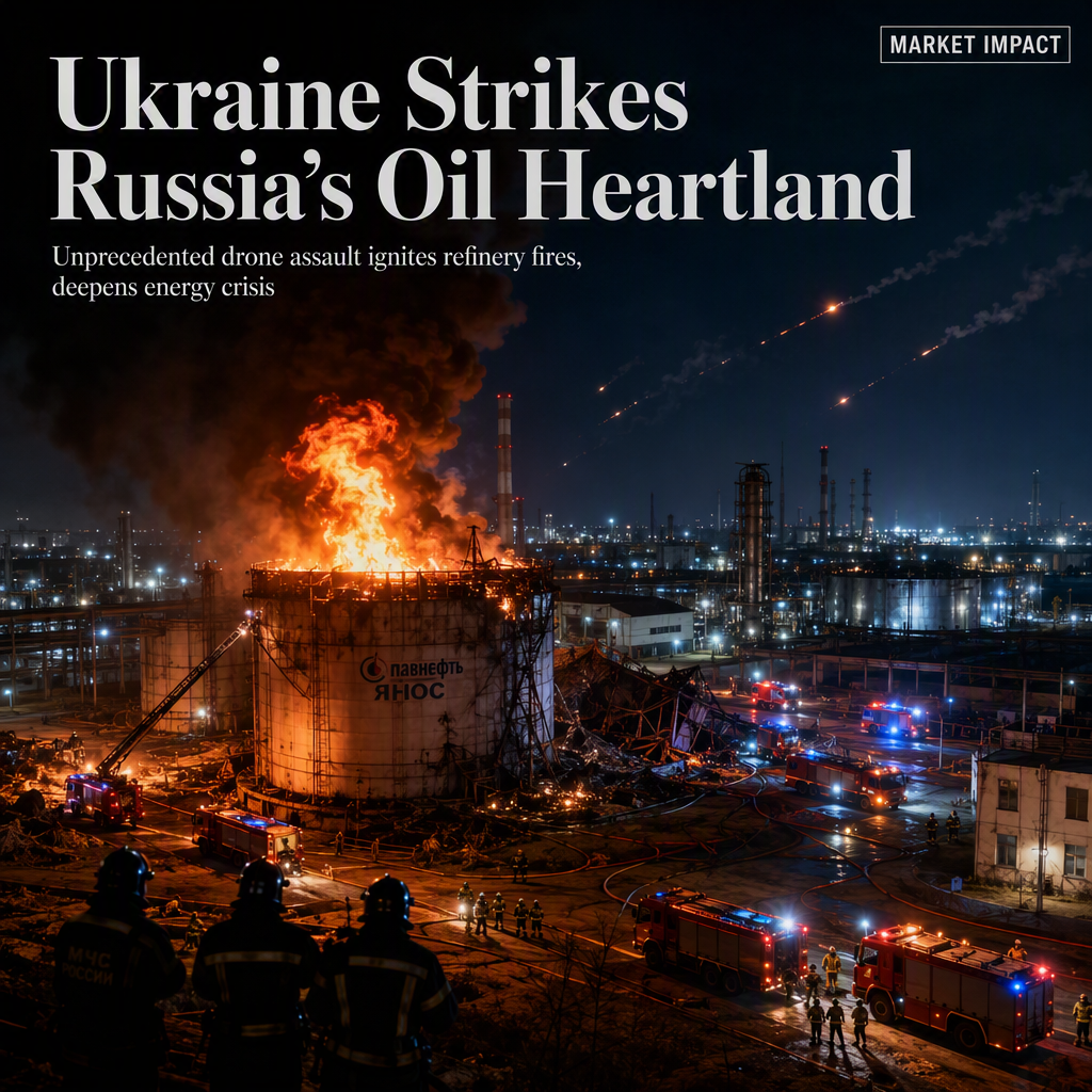 Ukraine Targets Major Russian Oil Refineries in Unprecedented Drone Assault