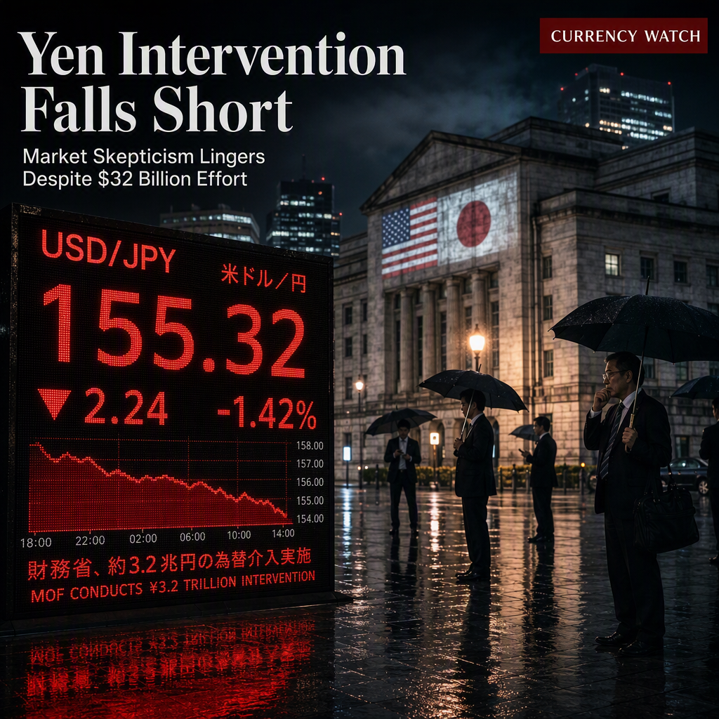 Japan and U.S. Yen Intervention Fails to Reverse Currency Slide Amid Market Skepticism
