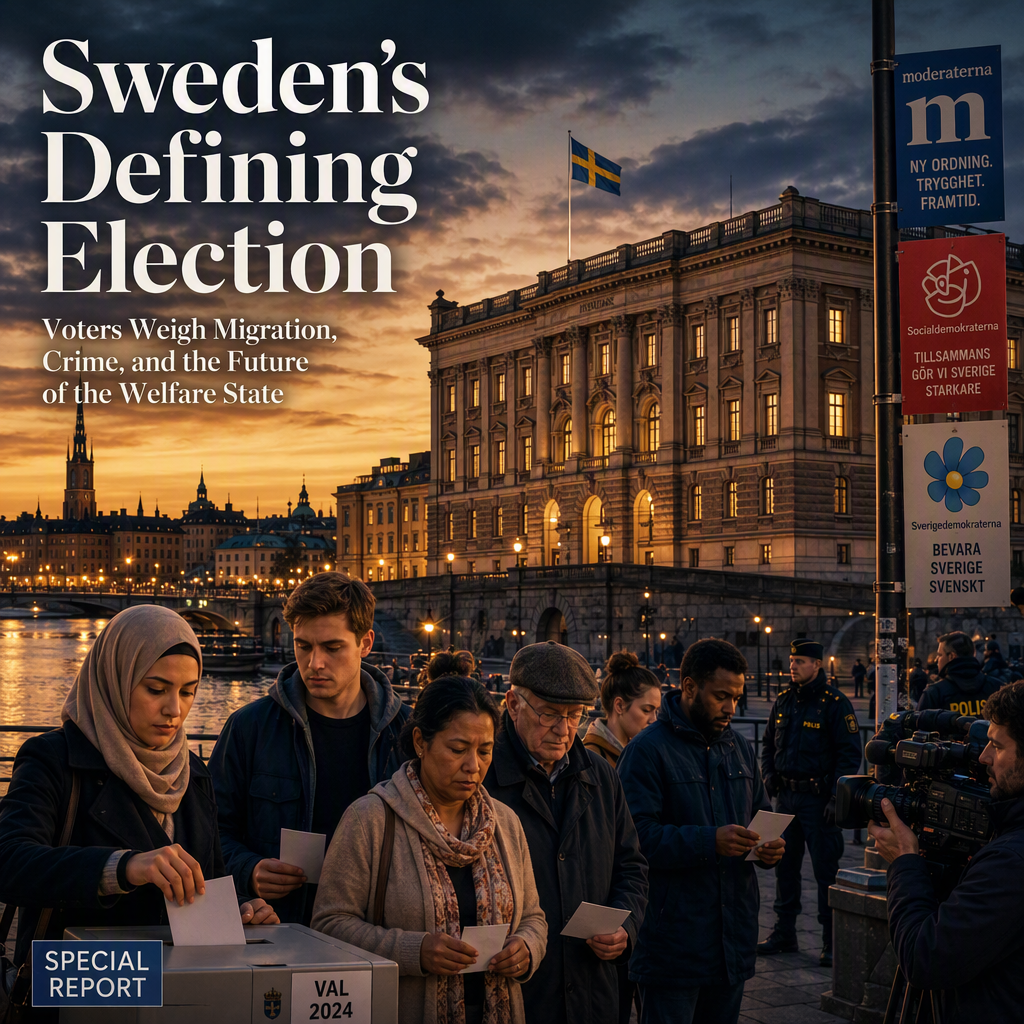 Sweden Faces Pivotal Election Amid Concerns Over Migration, Crime, and Economic Strain