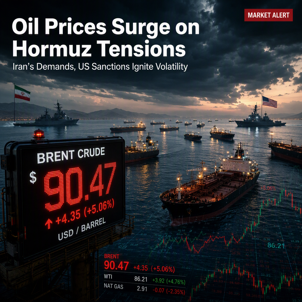 Oil Prices Surge as Iran Issues Demands to Reopen Strait of Hormuz; US Imposes New Sanctions