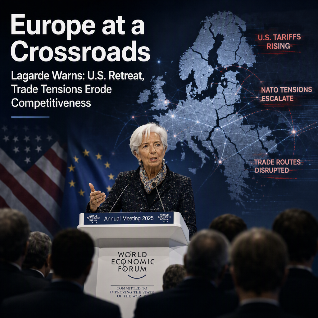 ECB President Lagarde Warns U.S. Retreat and Trade Tensions Threaten European Competitiveness