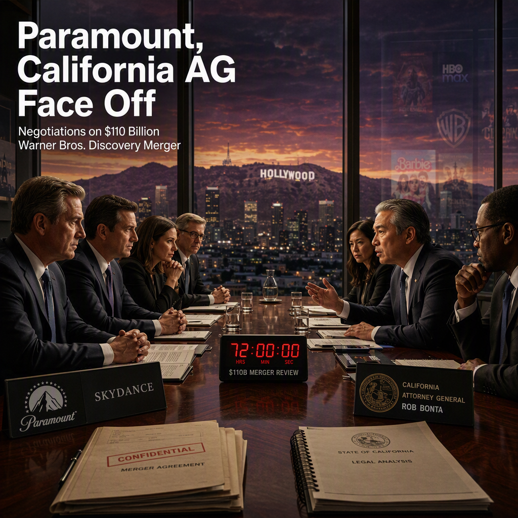 Paramount, California AG to Meet on Potential Settlement of $110 Billion Warner Bros. Discovery Merger Lawsuit