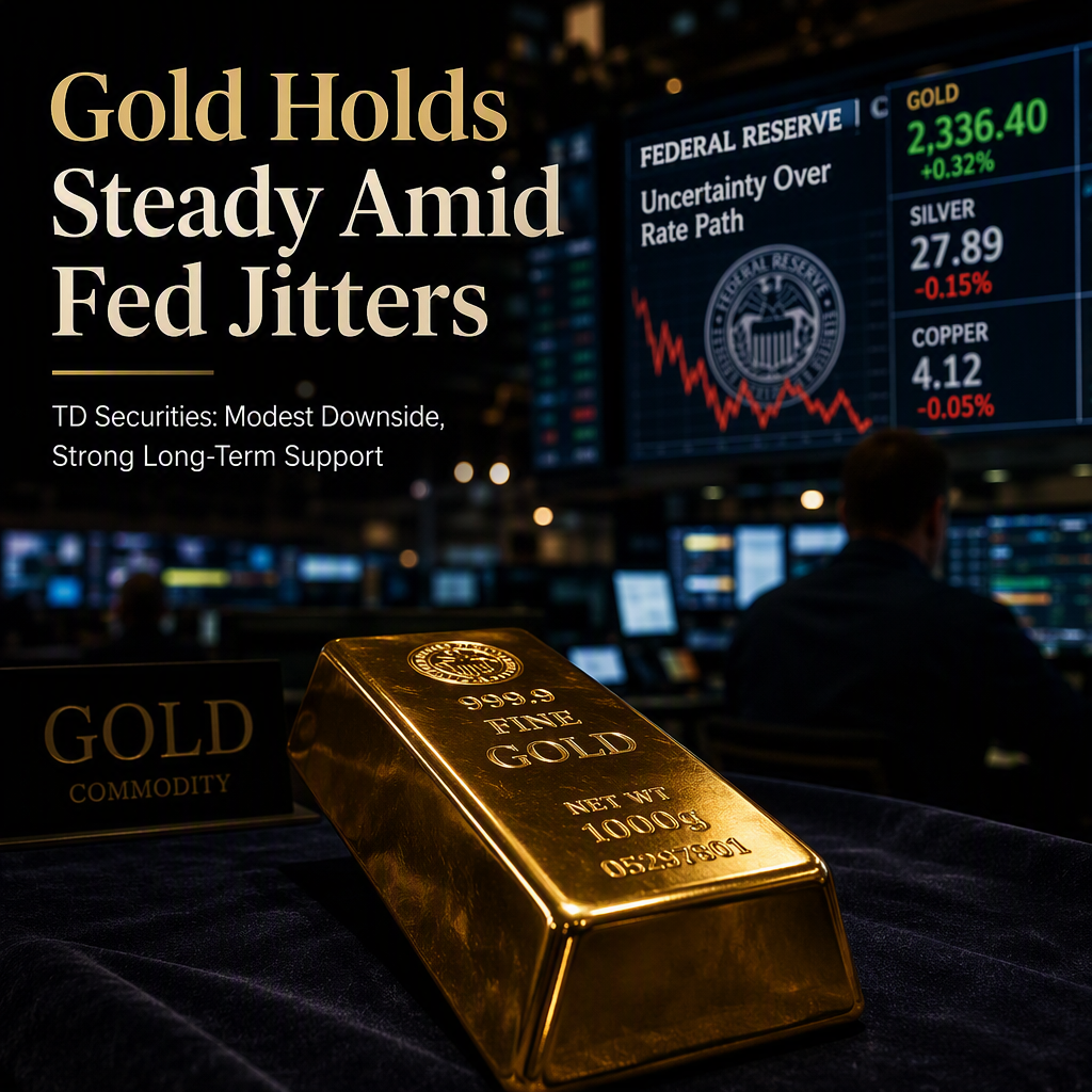 Gold Holds Firm Amid Fed Uncertainty; TD Securities Sees Limited Downside