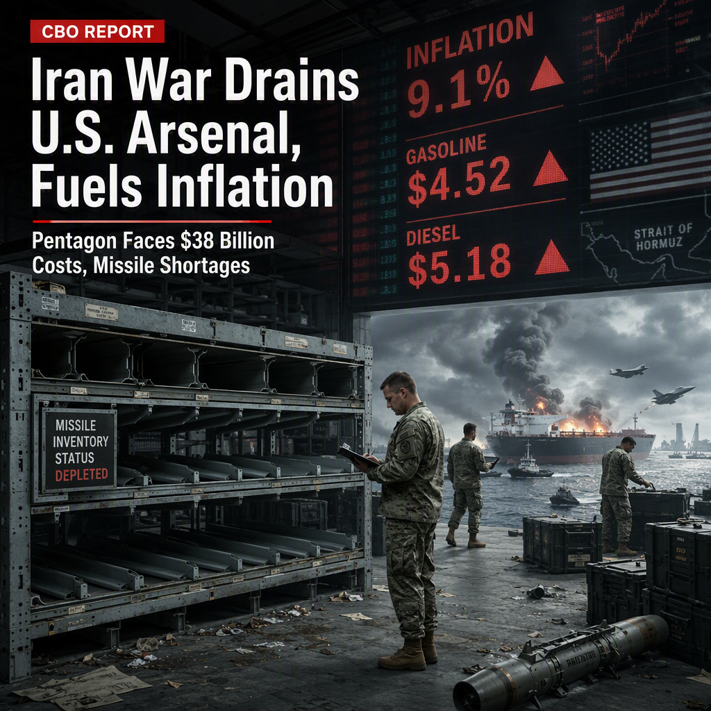 CBO Report: Iran War Drives Up U.S. Inflation, Costs Pentagon $38 Billion and Depletes Missile Stockpiles