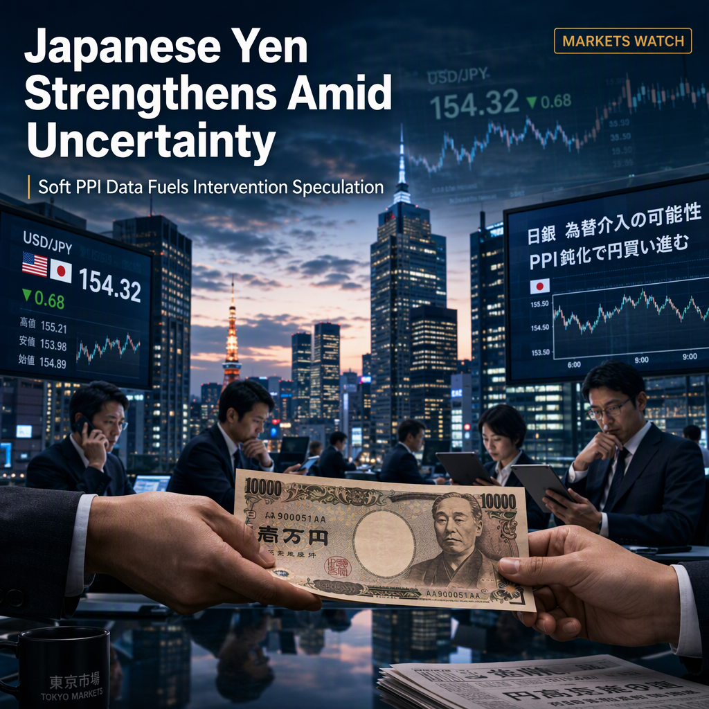 Japanese Yen Gains Against Dollar Despite Softer PPI, Traders Eye Possible Intervention