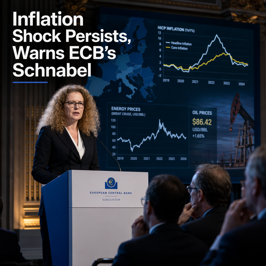 ECB’s Schnabel Warns Inflation Shock Persists Despite Oil Price Decline
