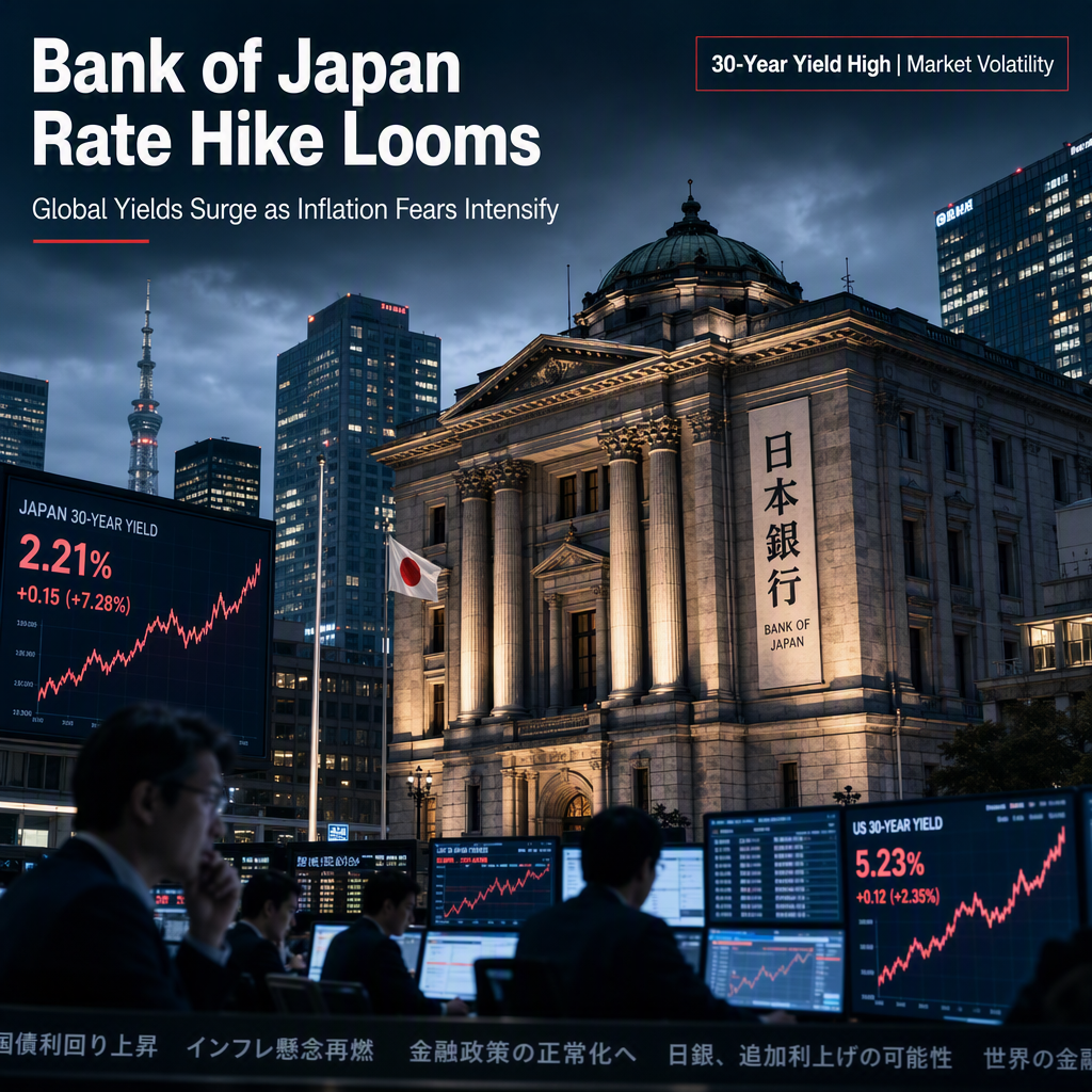 Bank of Japan Poised for Rate Hike as Global Bond Yields Hit Decades-Highs Amid Inflation Fears