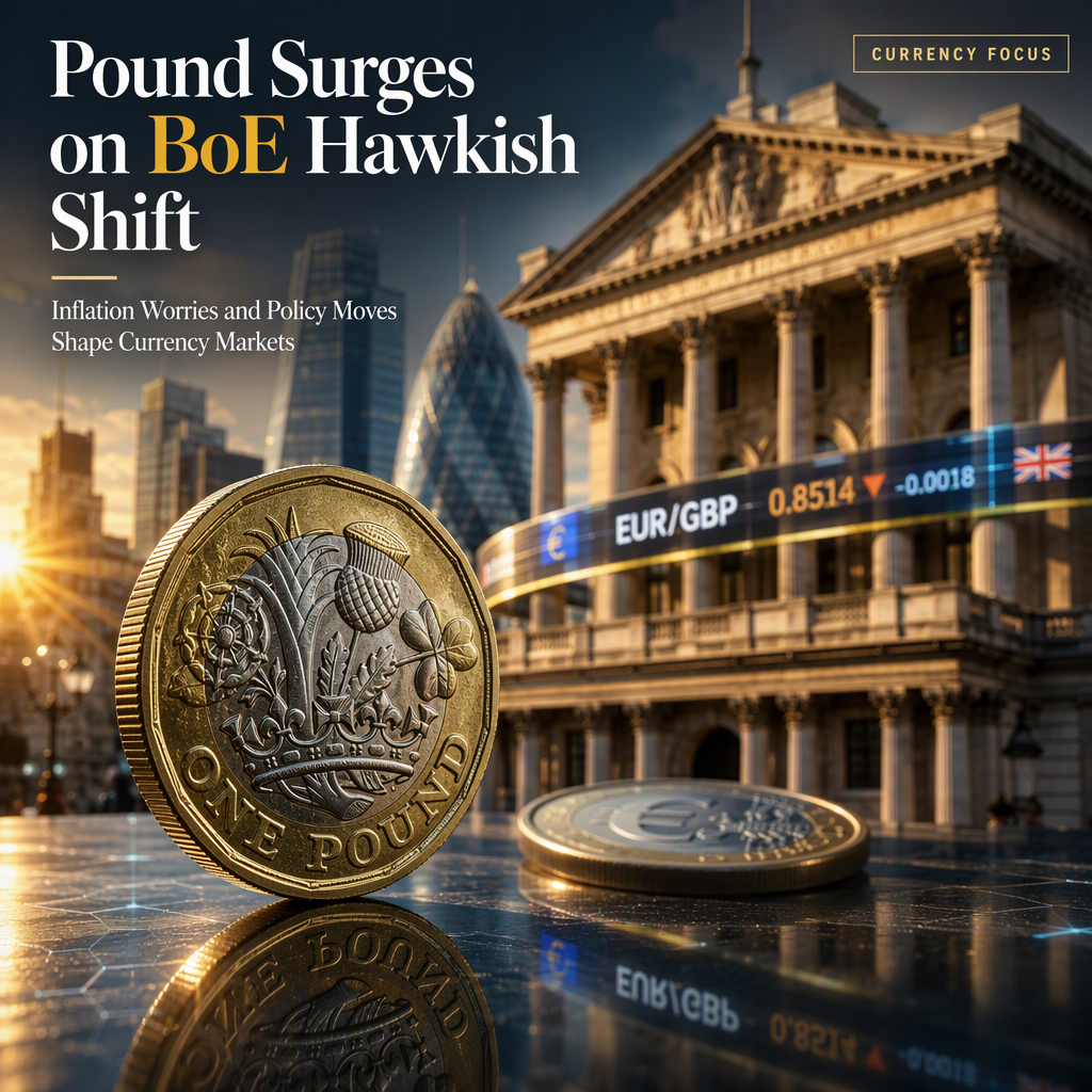British Pound Strengthens Against Euro Amid Hawkish BoE Signals and Inflation Concerns
