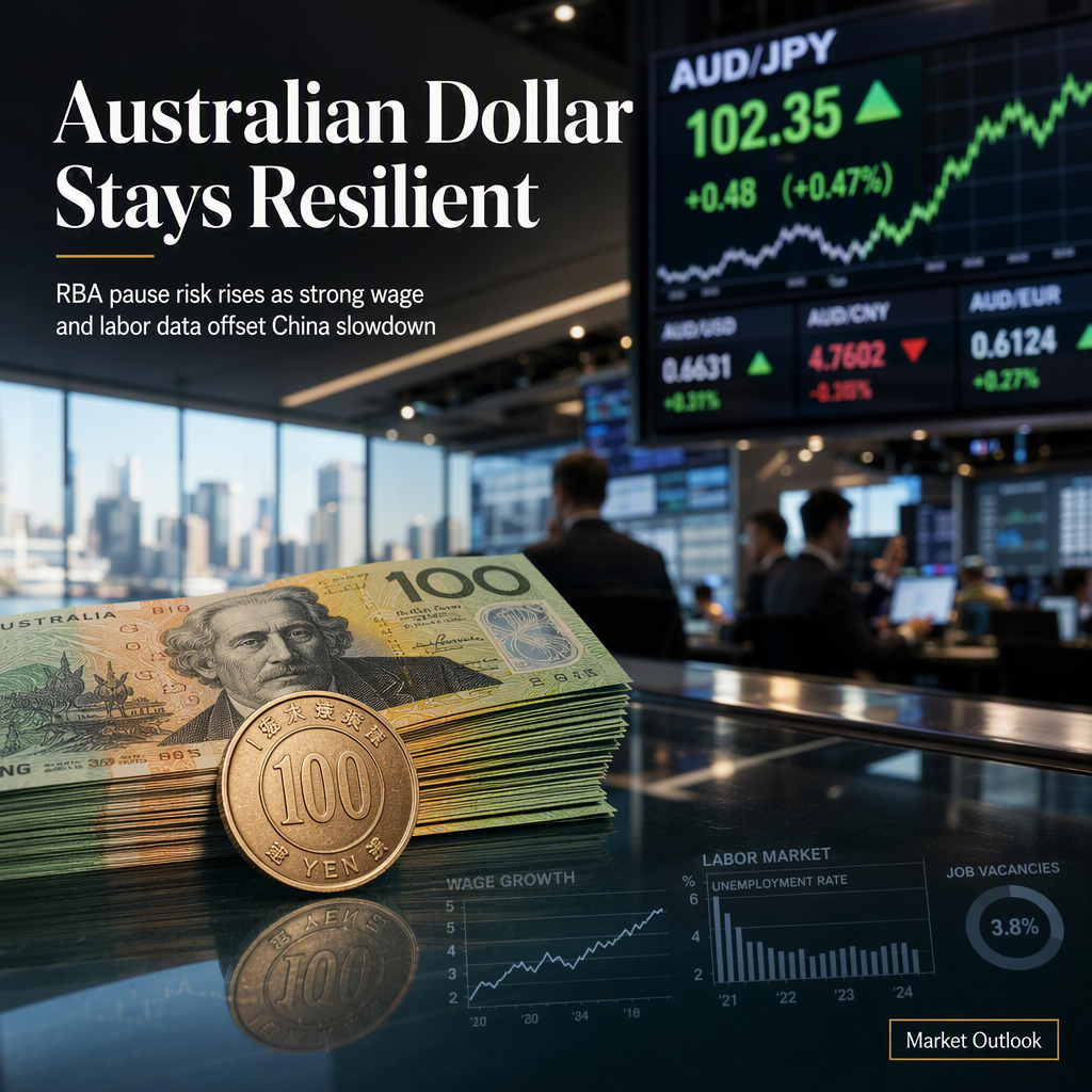 Australian Dollar Holds Firm as RBA Pause Risk Grows Amid Steady Wage and Labor Data