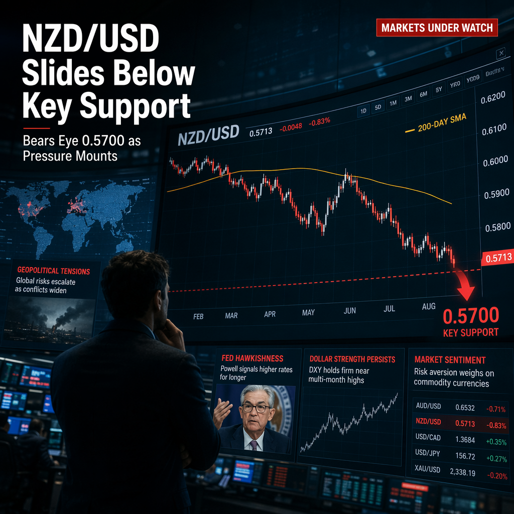 NZD/USD Remains Under Pressure Below 200-Day SMA as Bears Eye 0.5700