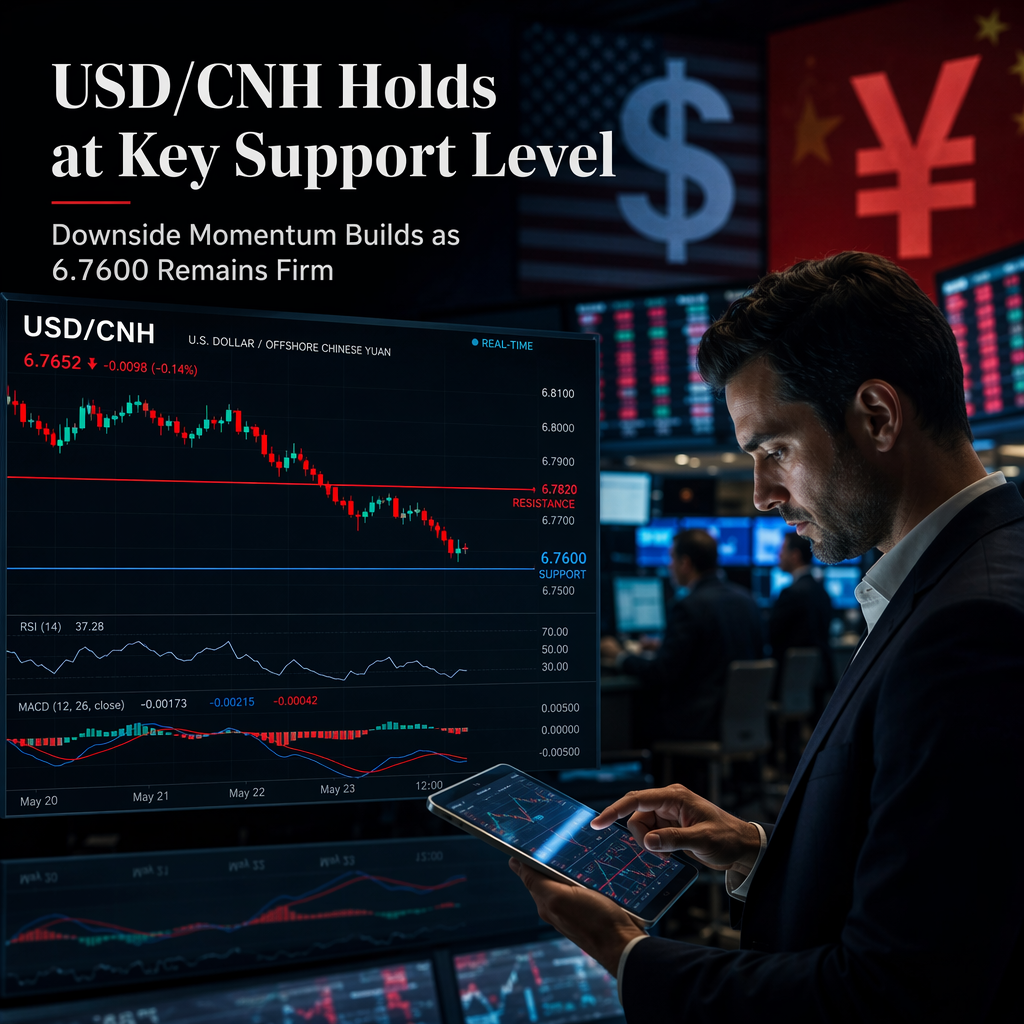 USD/CNH Maintains Downside Bias as Key Support at 6.7600 Holds, Says UOB