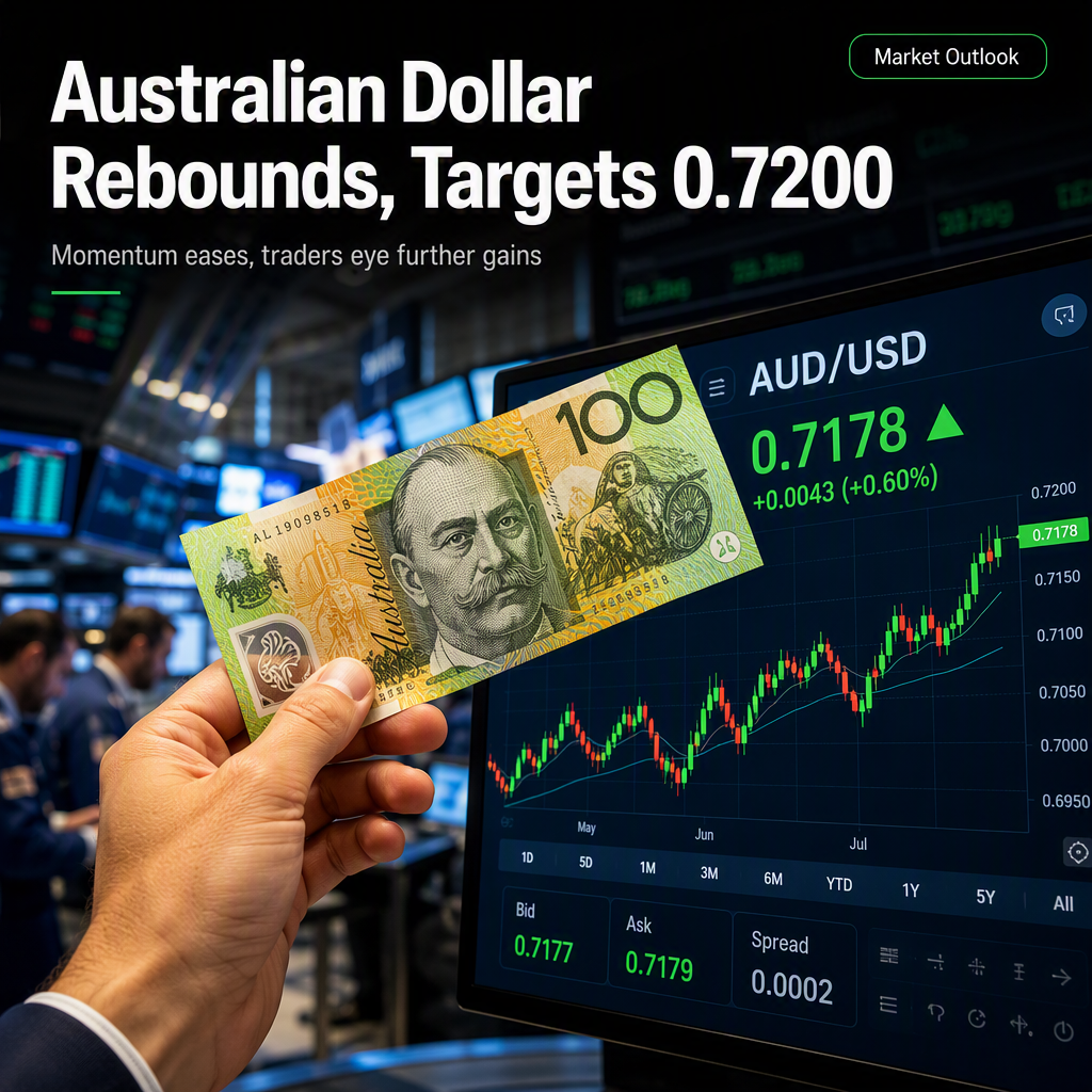 Australian Dollar Rebounds, Eyes 0.7200 Against US Dollar Amid Easing Downward Momentum