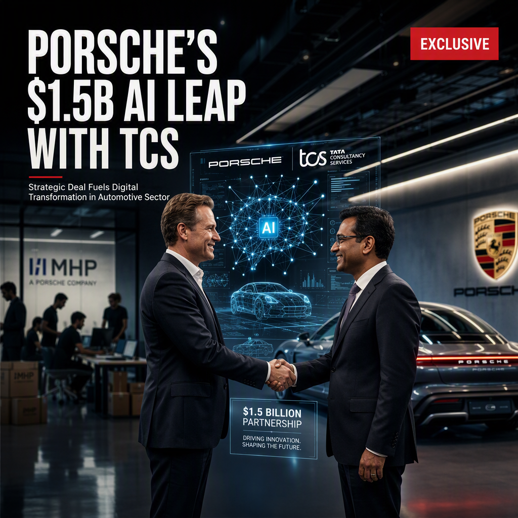 Porsche Signs $1.5 Billion AI Partnership with Tata Consultancy Services, Sells MHP IT Unit